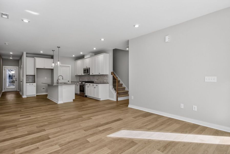 Representative unfurnished interior of a home built from the Lumen A by Homes by Dickerson in Chatham Park, Pittsboro (Image 13).