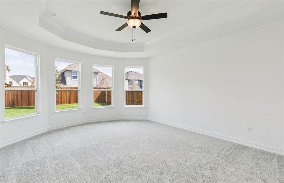 Spacious owner's suite highlighted by large windows Spacious owner's suite highlighted by large windows