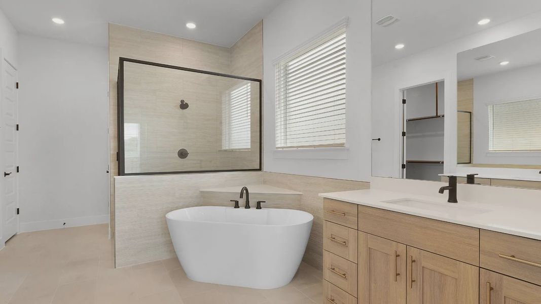 Furnished interior view inside a new home in The Grove at Blackhawk, Pflugerville (Image 8).