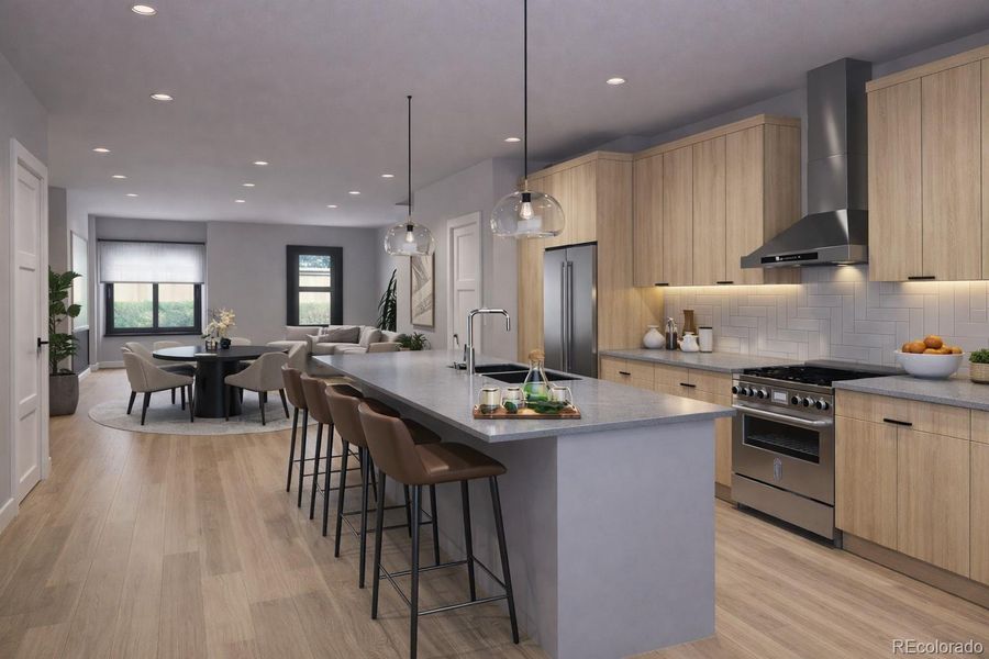 Furnished interior view inside a new home in , Wheat Ridge (Image 6).