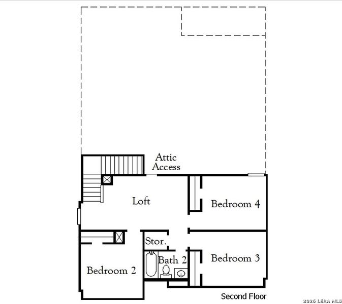 2D floor plan layout of this home in The Parklands, Schertz, TX (Image 3).