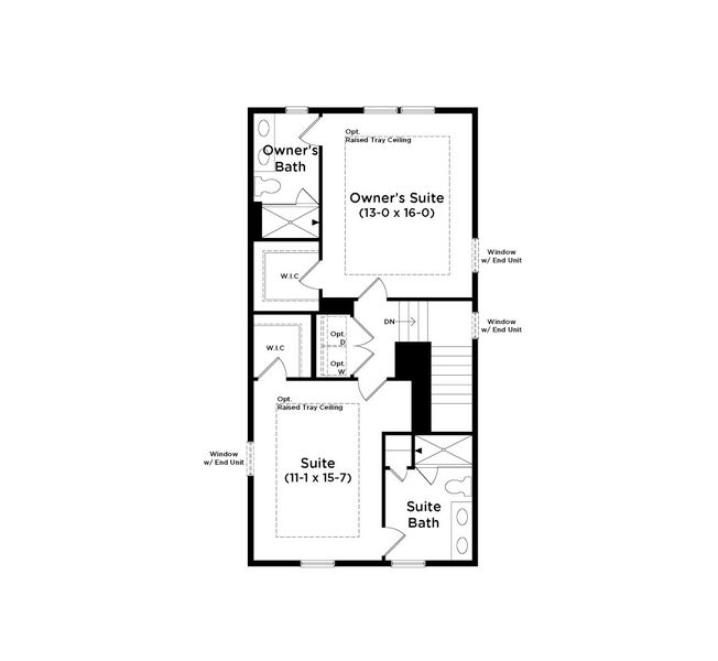 2D floor plan layout of this home in The Eighteen, Atlanta, GA (Image 5).