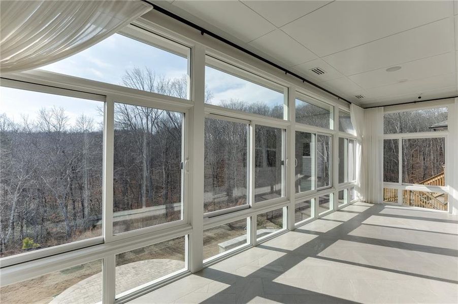 Exterior details and patio area of a home in The Retreat at Sterling on the Lake 48', Flowery Branch (Image 27).