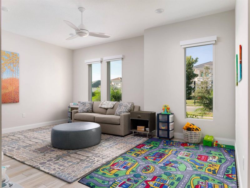 Furnished interior view inside a new home in La Terre at Avenir, Palm Beach Gardens (Image 12). Furnished interior view inside a new home in La Terre at Avenir, Palm Beach Gardens (Image 12).