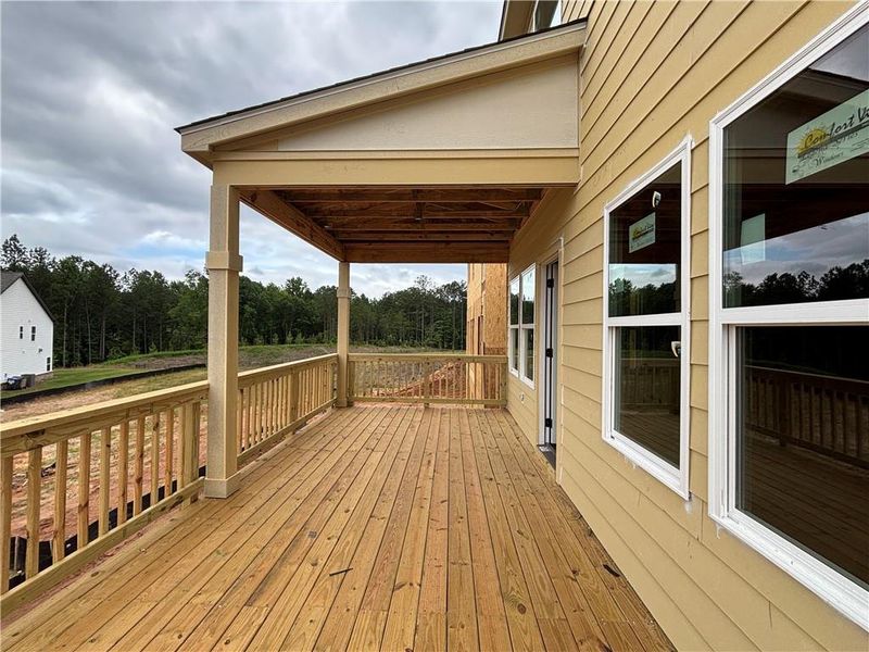 Exterior details and patio area of a home in Arbors at Richland Creek, Buford (Image 3).