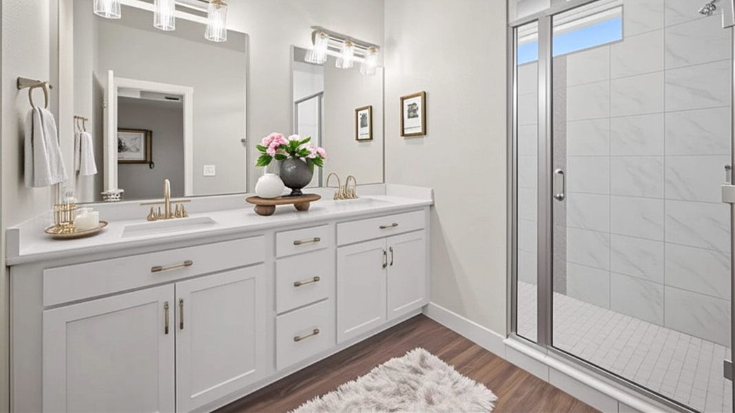 Furnished interior view inside a new home in Pony Park, Colorado Springs (Image 10). Furnished interior view inside a new home in Pony Park, Colorado Springs (Image 10).