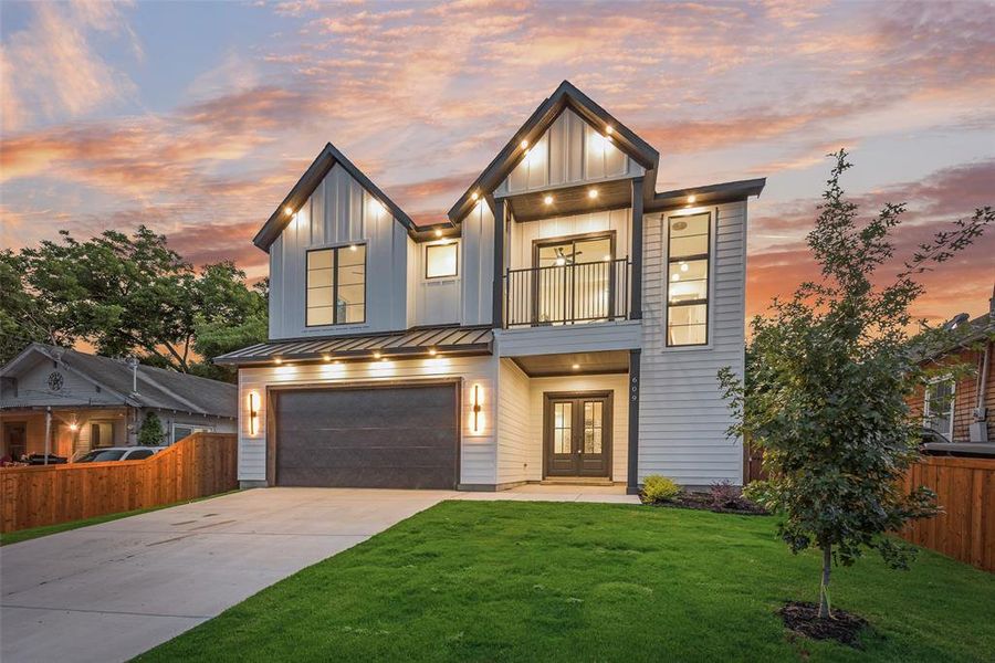 Front exterior of a new home in , Dallas, TX, highlighting curb appeal (Image 32).