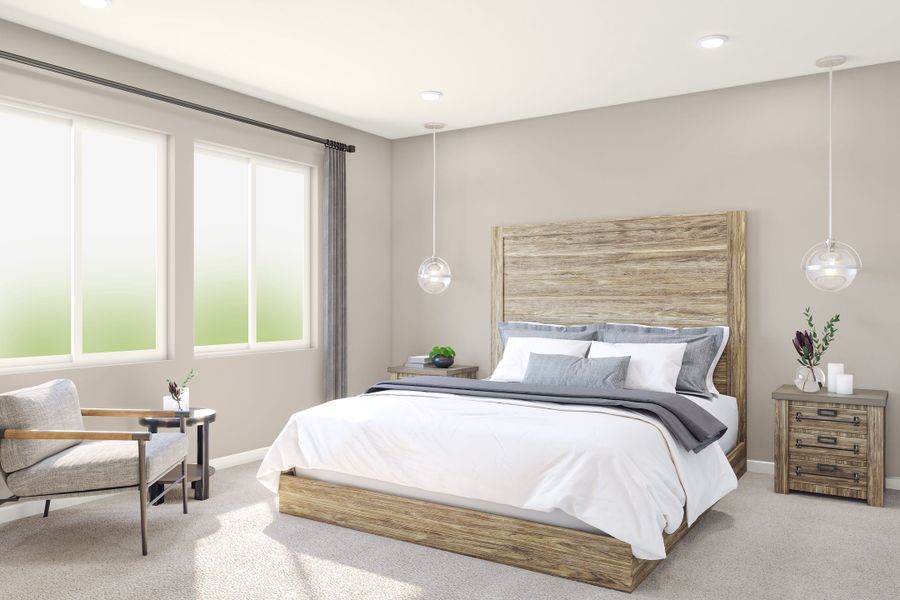 Furnished interior view inside a new home in Reunion, Commerce City (Image 13).