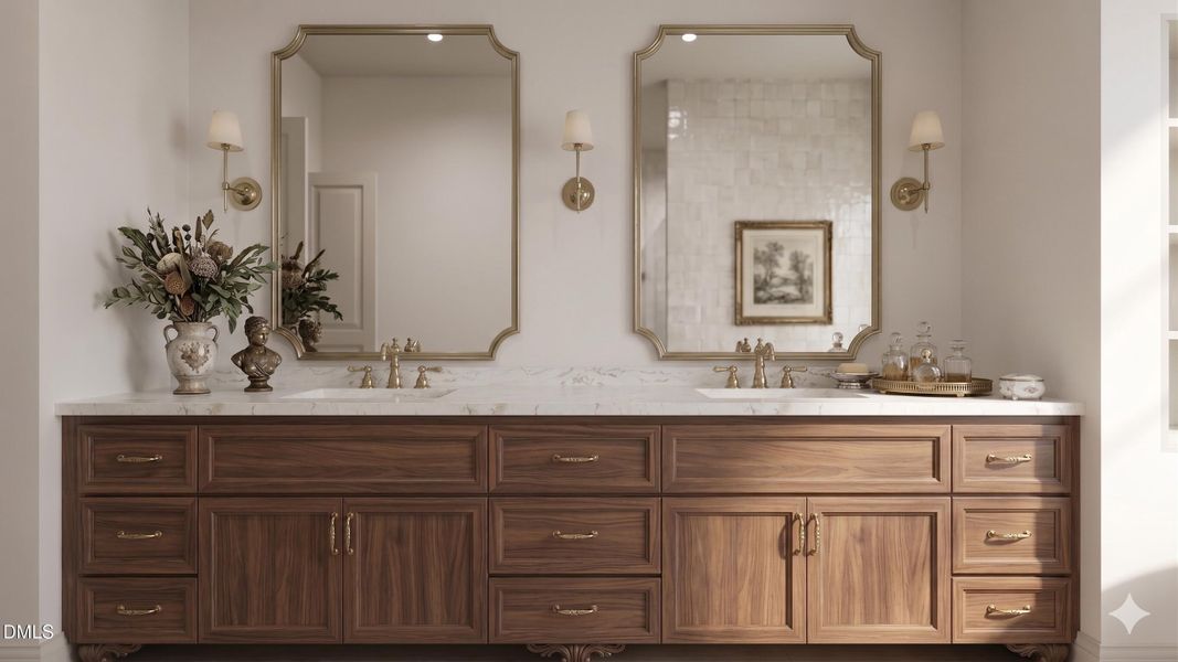 Primary Bathroom Vanity Rendering