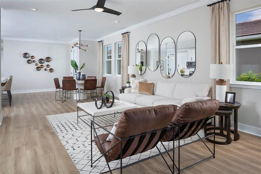 Furnished interior view inside a new home in Wellen Park, Venice (Image 9).