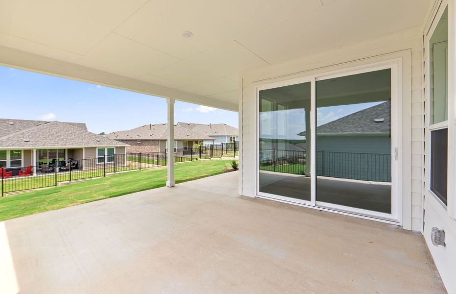 Exterior details and patio area of a home in Sun City Texas, Georgetown (Image 27).