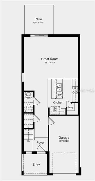2D floor plan layout of this home in Waterstone, Groveland, FL (Image 3).