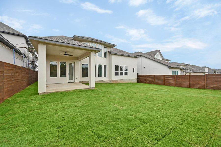 Exterior details and patio area of a home in Provence - 60', Austin (Image 3).