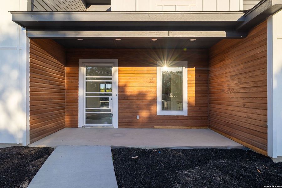 Exterior details and patio area of a home in , Fischer (Image 26).