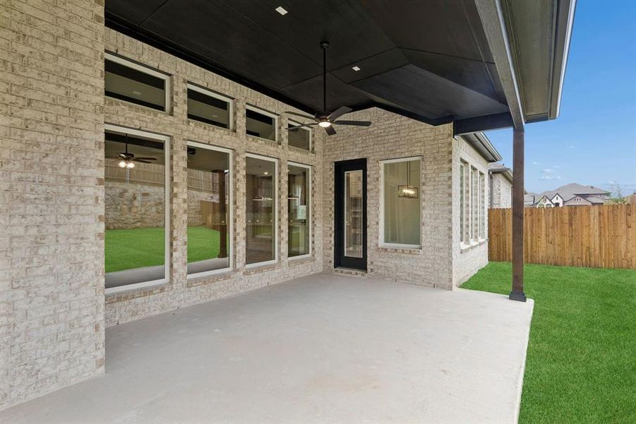 Exterior details and patio area of a home in Timberbrook, Justin (Image 4). Exterior details and patio area of a home in Timberbrook, Justin (Image 4).