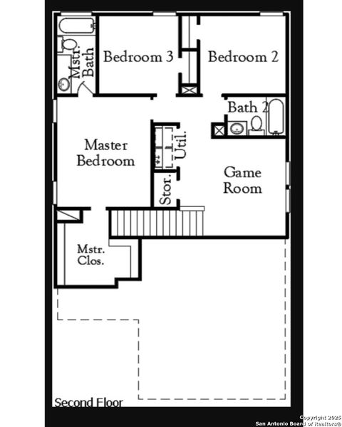 2D floor plan layout of this home in Garden Grove, Schertz, TX (Image 5).