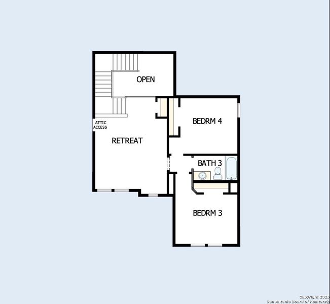 2D floor plan layout of this home in Briggs Ranch – Signature Legacy Series, San Antonio, TX (Image 2).