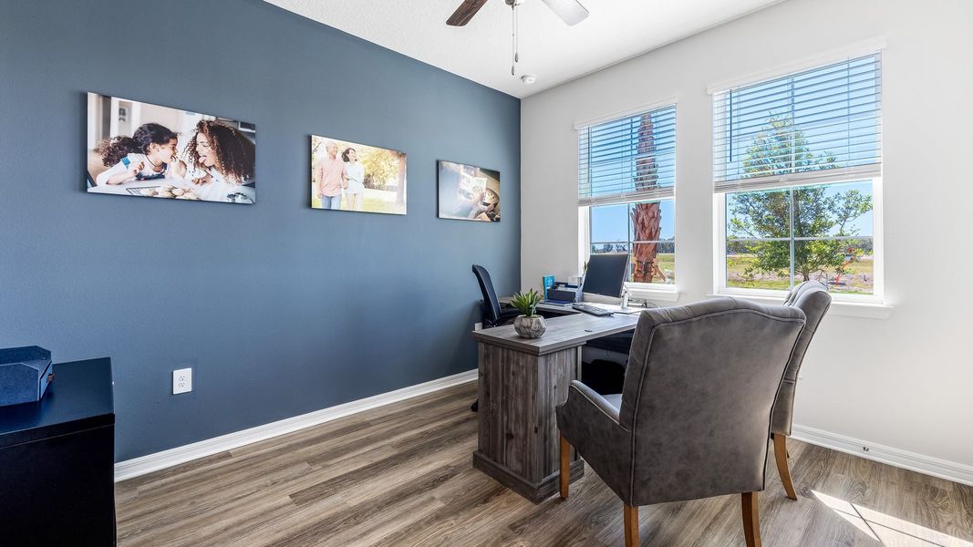 Representative furnished interior of a home built from the Camden by D.R. Horton in Bella Lago, Parrish (Image 26).