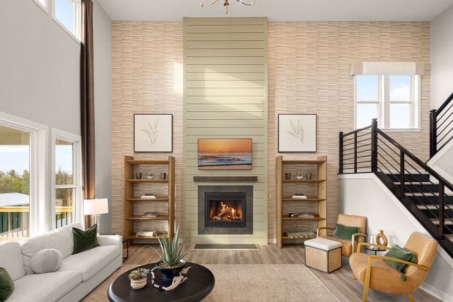 Representative furnished interior of a home built from the Pearson by Fischer Homes in Woodberry, Canton (Image 7).