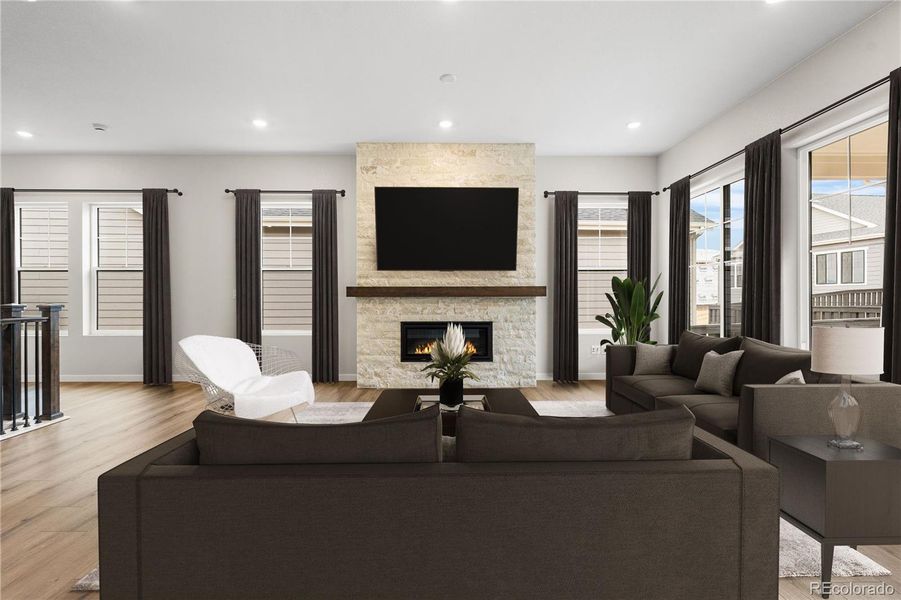 Furnished interior view inside a new home in Horizon at Solstice, Littleton (Image 9).