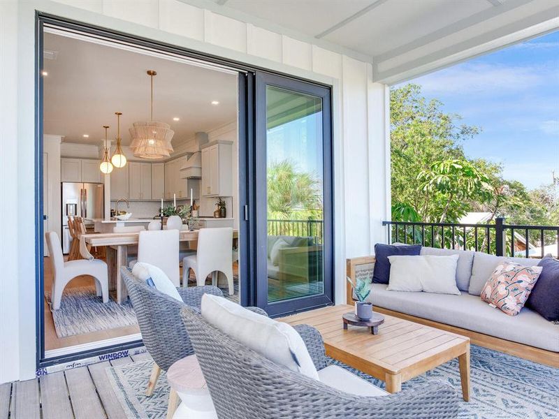 Exterior details and patio area of a home in , North Redington Beach (Image 28).