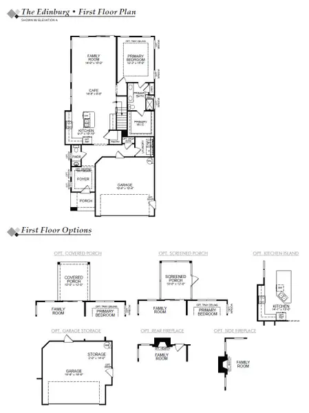 2D floor plan layout for the Edinburg by Eastwood Homes in Ashton Lakes, Lexington, SC (Image 3).