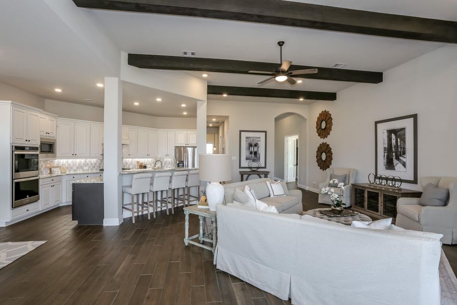 Furnished interior view inside a new home in Valencia: Hilltop Collection, Manvel (Image 32).