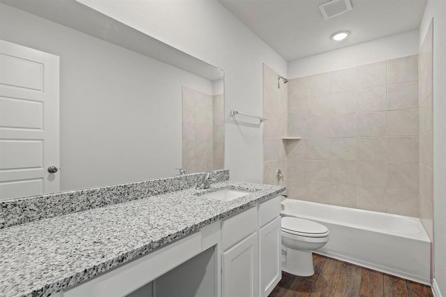 Furnished interior view inside a new home in Burgess Meadows, Cleburne (Image 4). Furnished interior view inside a new home in Burgess Meadows, Cleburne (Image 4).