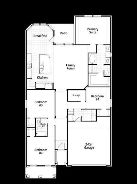 2D floor plan layout for the Amberley.535 by Highland Homes in Riceland, Mont Belvieu, TX (Image 3). 2D floor plan layout for the Amberley.535 by Highland Homes in Riceland, Mont Belvieu, TX (Image 3).