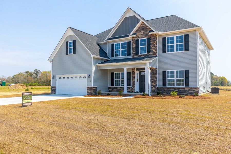 Representative exterior photo of a completed home built from the Clayton A by JC Jackson Homes,LLC in Heritage Pointe, Newport, NC (Image 25).