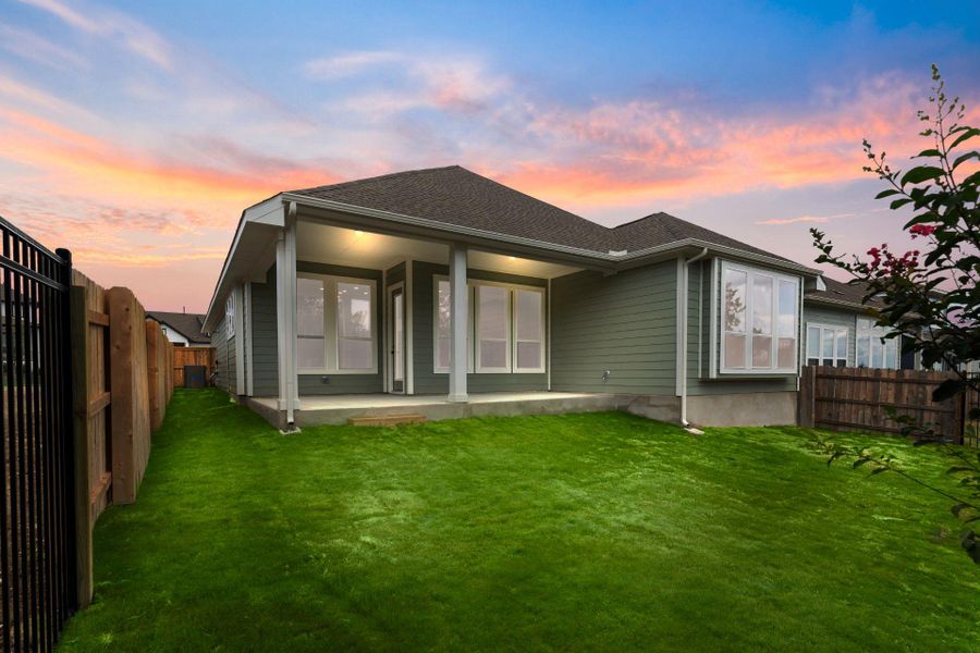 Rear of Home and Private Backyard