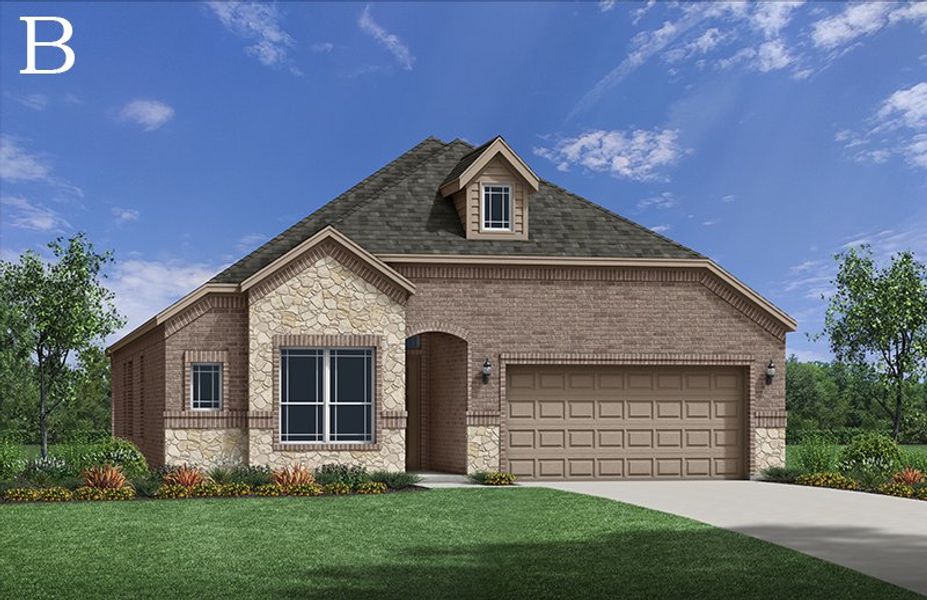 Representative exterior photo of a completed home built from the Laredo by Windsor Homes in Anna Town Square, Anna, TX (Image 23).