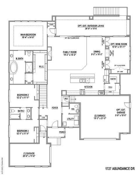 2D floor plan layout of this home in RainDance, Windsor, CO (Image 5).