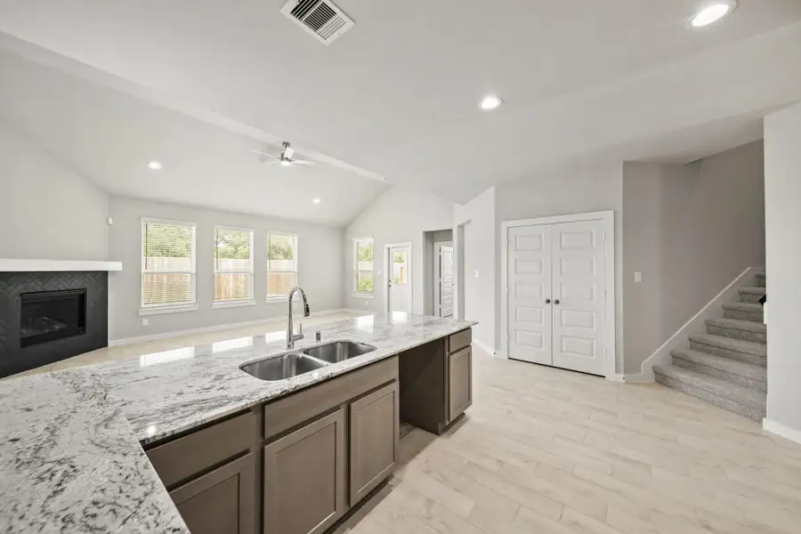 Furnished interior view inside a new home in Grand Oaks – The Cove, Houston (Image 3). Furnished interior view inside a new home in Grand Oaks – The Cove, Houston (Image 3).