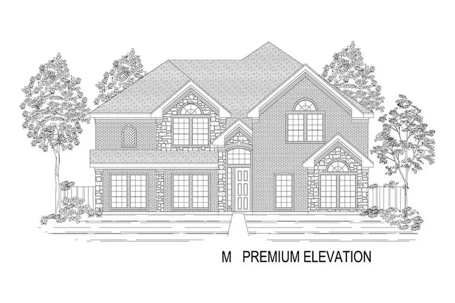 Representative rendering of the exterior for the Brentwood 3R (w/Media) by First Texas Homes (Image 15).