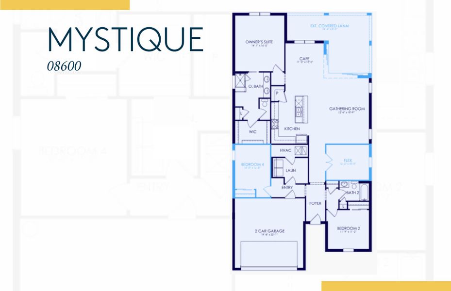 2D floor plan layout of this home in Legacy Groves, Nokomis, FL (Image 3).
