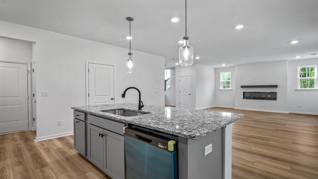 Large island anchors the Pritchard kitchen space