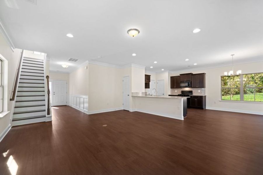 Spacious, unfurnished interior of a new home in Miller's Reserve, Winston-Salem (Image 47).