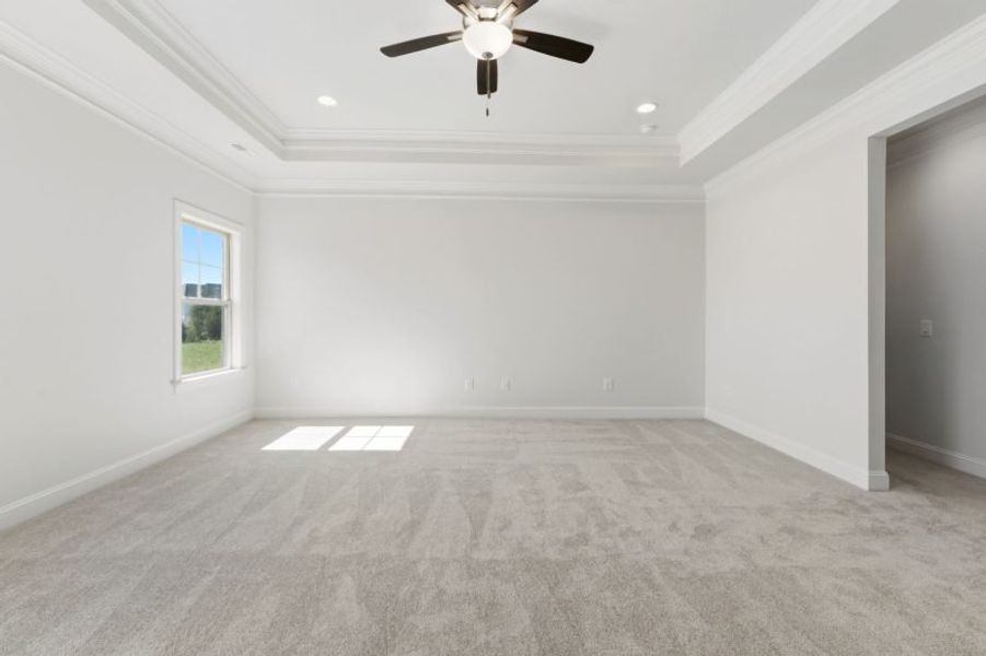 Representative unfurnished interior of a home built from the Cosmopolitan by Keystone Homes NC in Weybridge, Burlington (Image 105). Representative unfurnished interior of a home built from the Cosmopolitan by Keystone Homes NC in Weybridge, Burlington (Image 105).