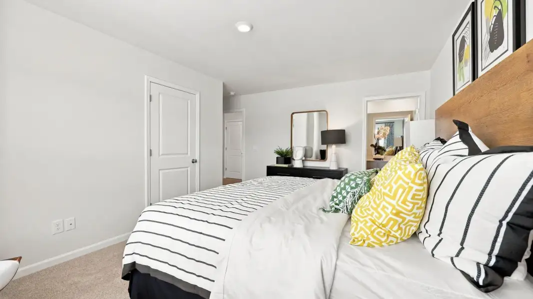 Furnished interior view inside a new home in The Townes at Hunter Hill, Rocky Mount (Image 16). Furnished interior view inside a new home in The Townes at Hunter Hill, Rocky Mount (Image 16).