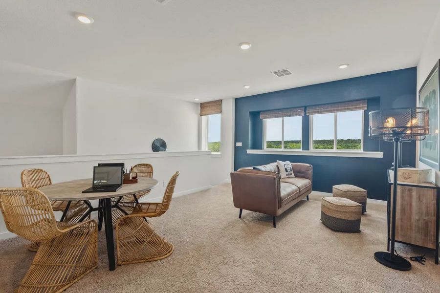 Representative furnished interior of a home built from the Peyton by Chesmar Homes in Nolina, Georgetown (Image 8).