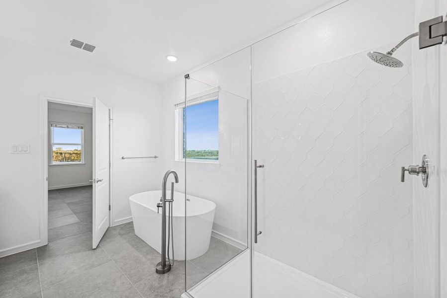 Luxurious primary bath (*Photo not of actual home and used for illustration purposes only.)