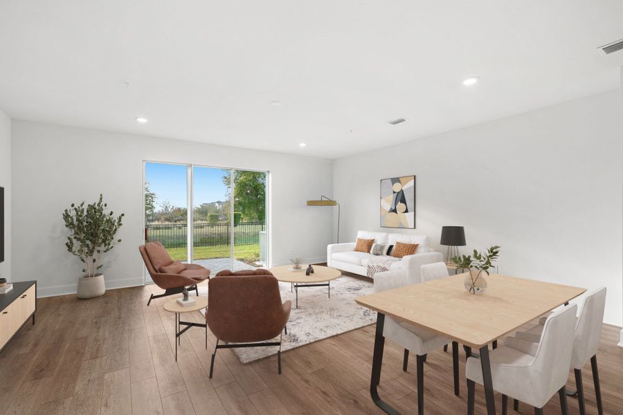 Triple Sliders to Private Patio