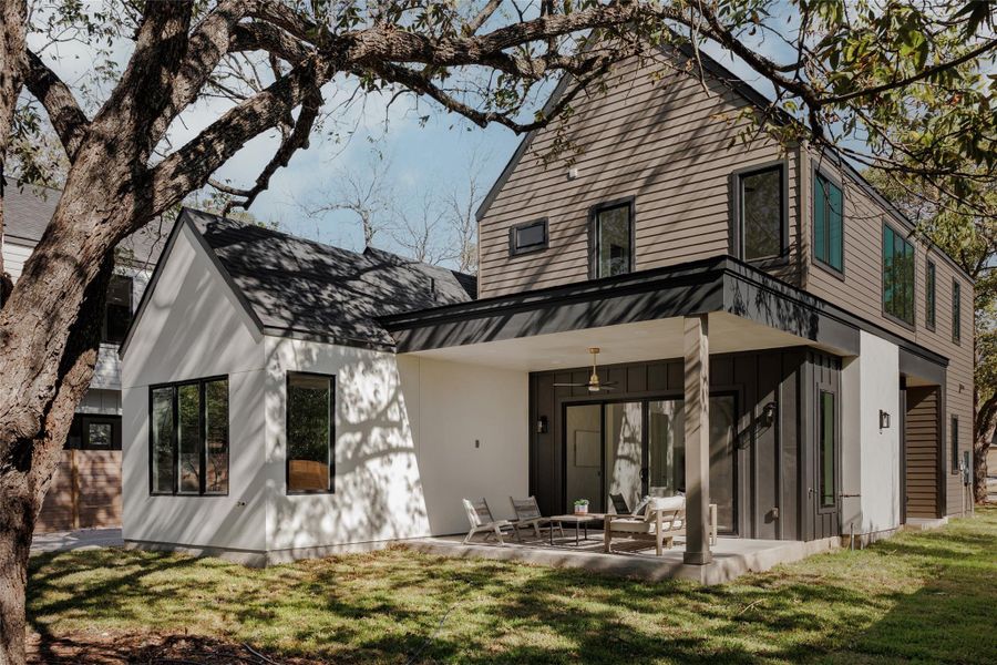 Exterior details and patio area of a home in , Austin (Image 3).