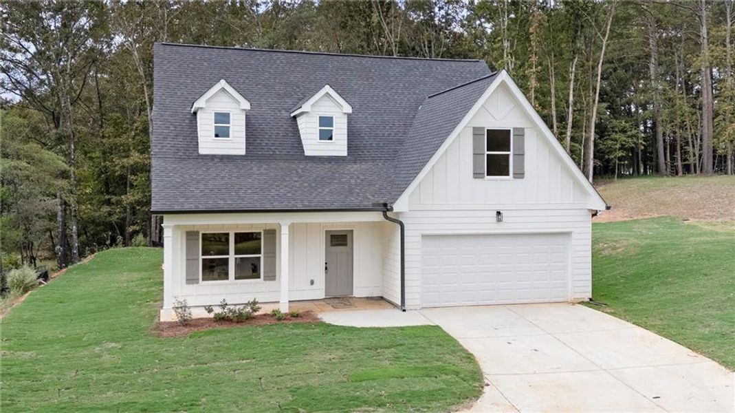 Front exterior of a new home in , Calhoun, GA, highlighting curb appeal (Image 1). Front exterior of a new home in , Calhoun, GA, highlighting curb appeal (Image 1).