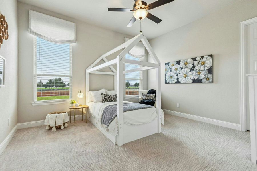 Representative furnished interior of a home built from the Reid by Kindred Homes in Oak Creek Ranch, Waxahachie (Image 16).