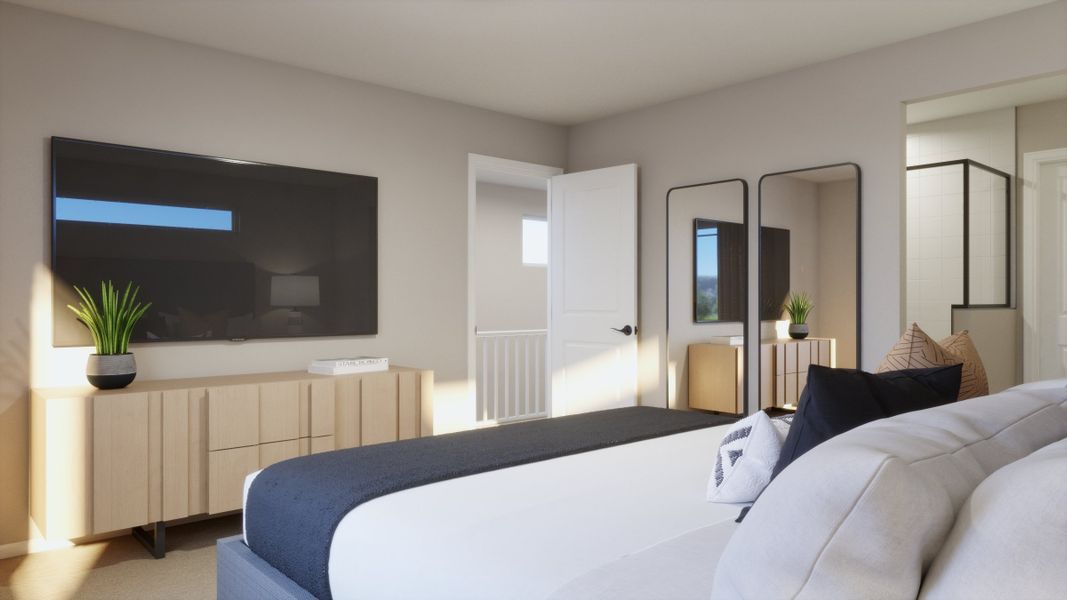 Representative furnished interior of a home built from the 2213 by Risewell Homes in Windler, Aurora (Image 8).