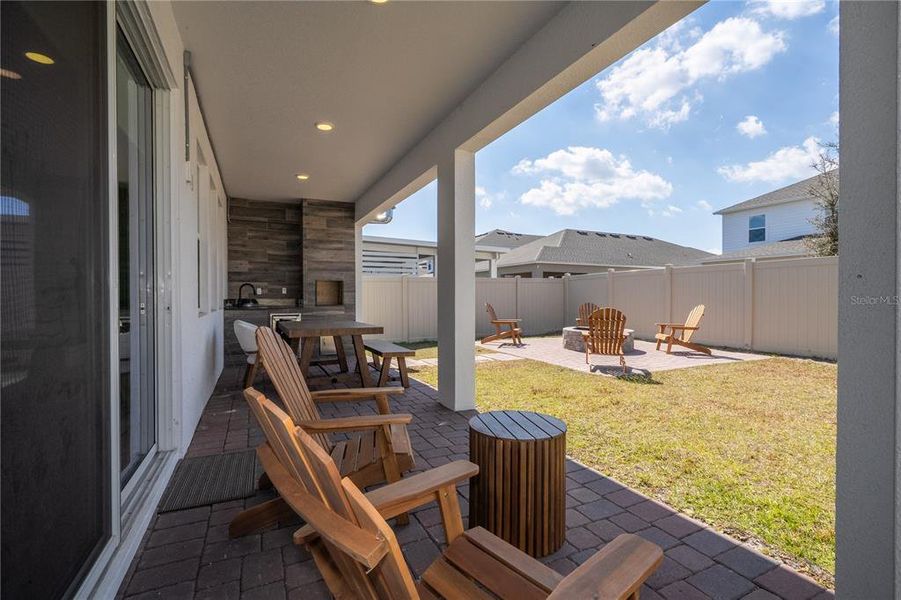 Exterior details and patio area of a home in Eden at Crossprairie, St. Cloud (Image 4).