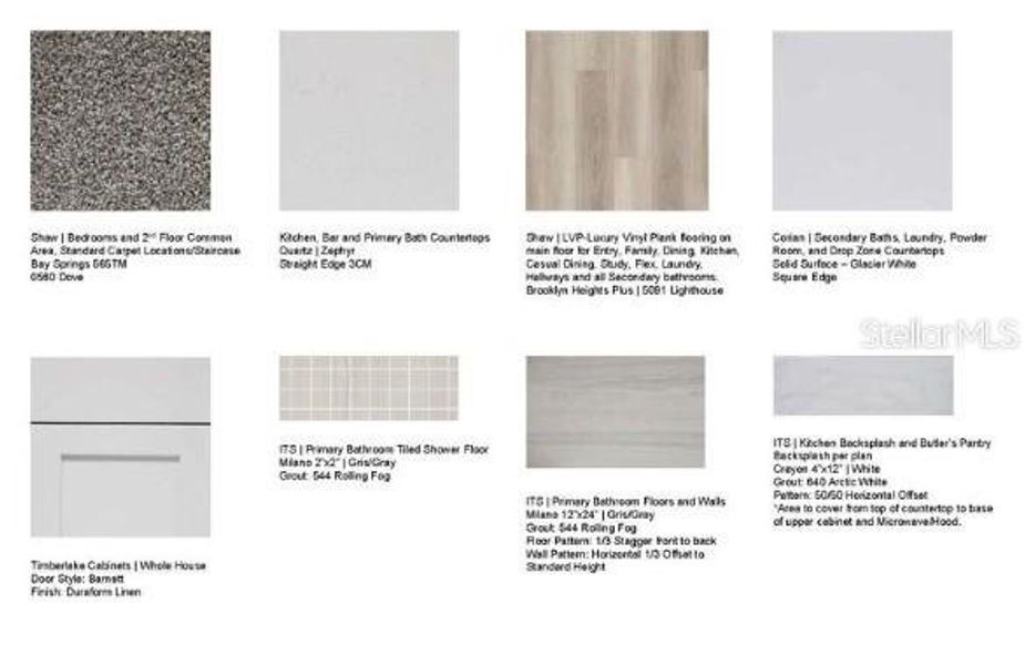 Design Selections. Home is currently under construction, selections subject to change.