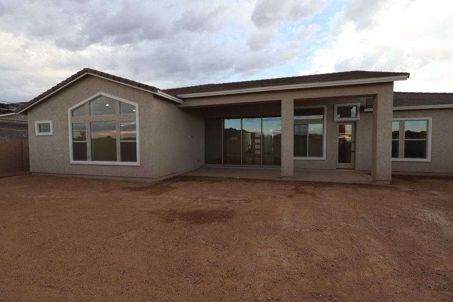 Exterior details and patio area of a home in Suelo at Legado West, Queen Creek (Image 3).